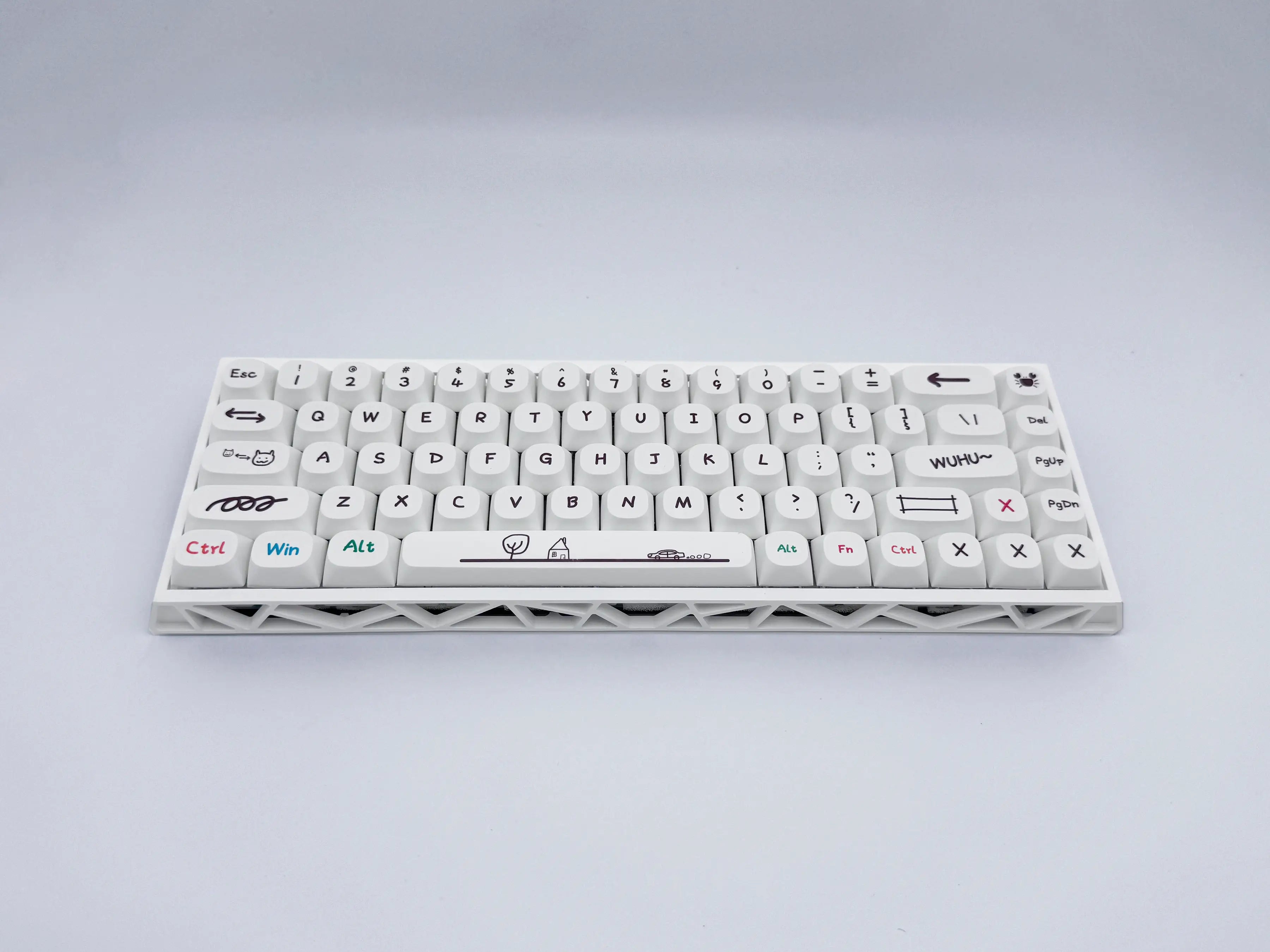 Hollow 68% Mechanical Keyboard - Bluetooth/2.4G Wireless/Wired Connection RGB HiFi Keyboard for Typing & Gaming