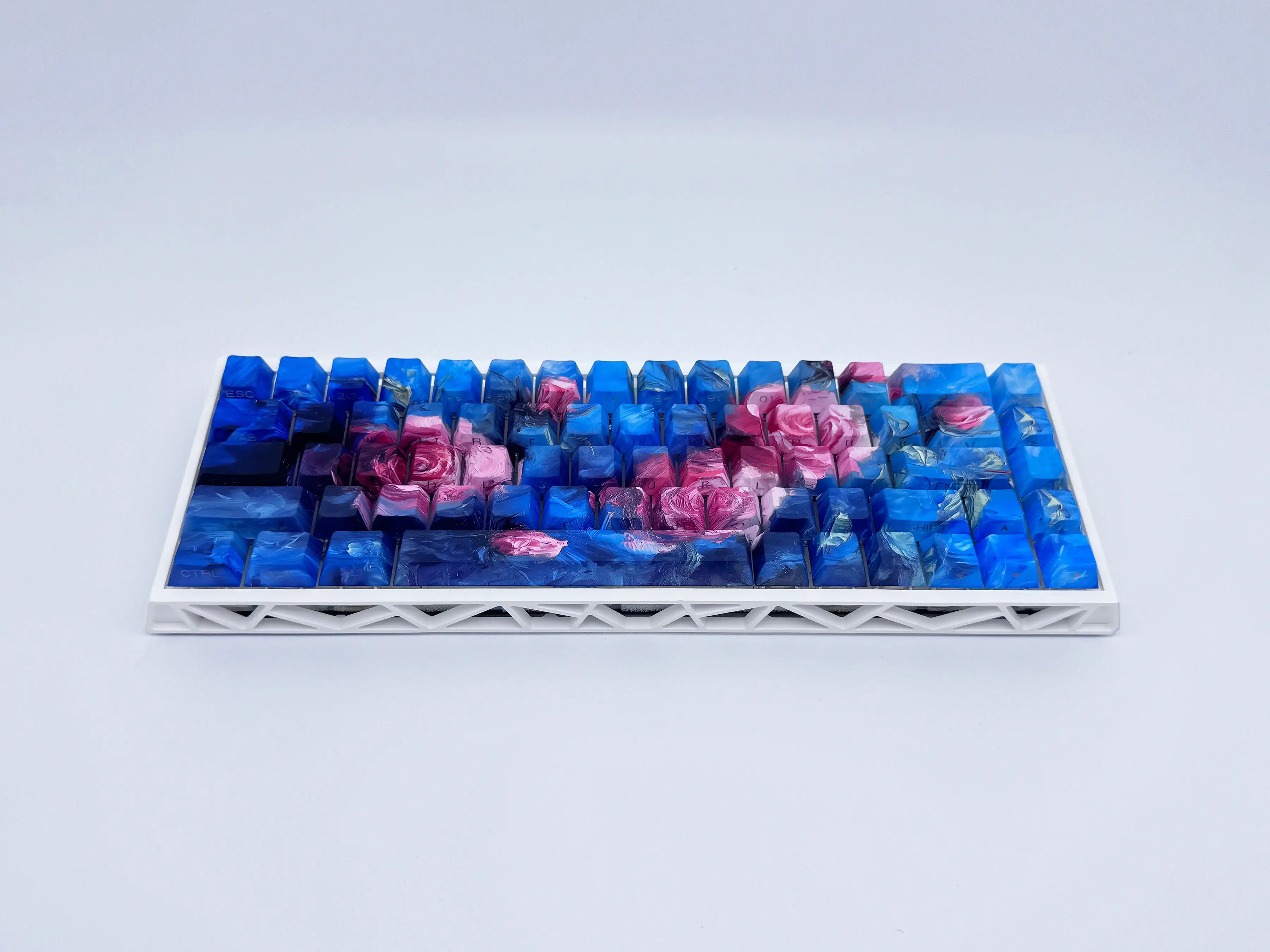 Hollow 68% Mechanical Keyboard - Bluetooth/2.4G Wireless/Wired Connection RGB HiFi Keyboard for Typing & Gaming
