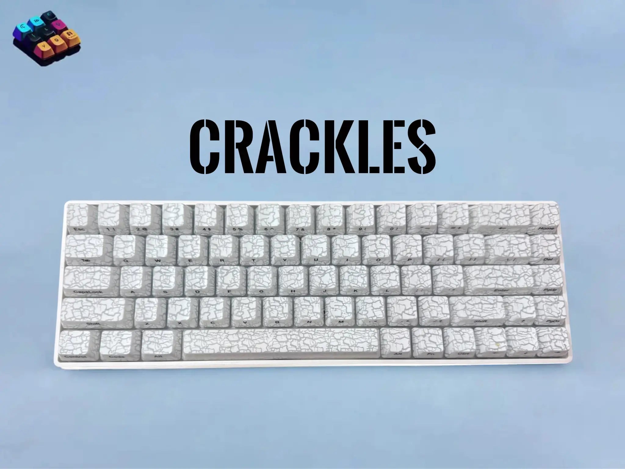 Tapkx KX68 Crackles 68% Mechanical Keyboard - Bluetooth/2.4G Wireless/Wired Connection RGB HiFi Keyboard for Office & Gaming