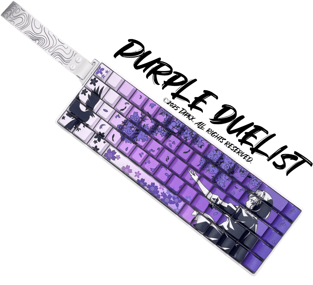 Tapkx KX68 Purple Duelist 68% Mechanical Keyboard - Wireless/Wired RGB for Gaming & Office