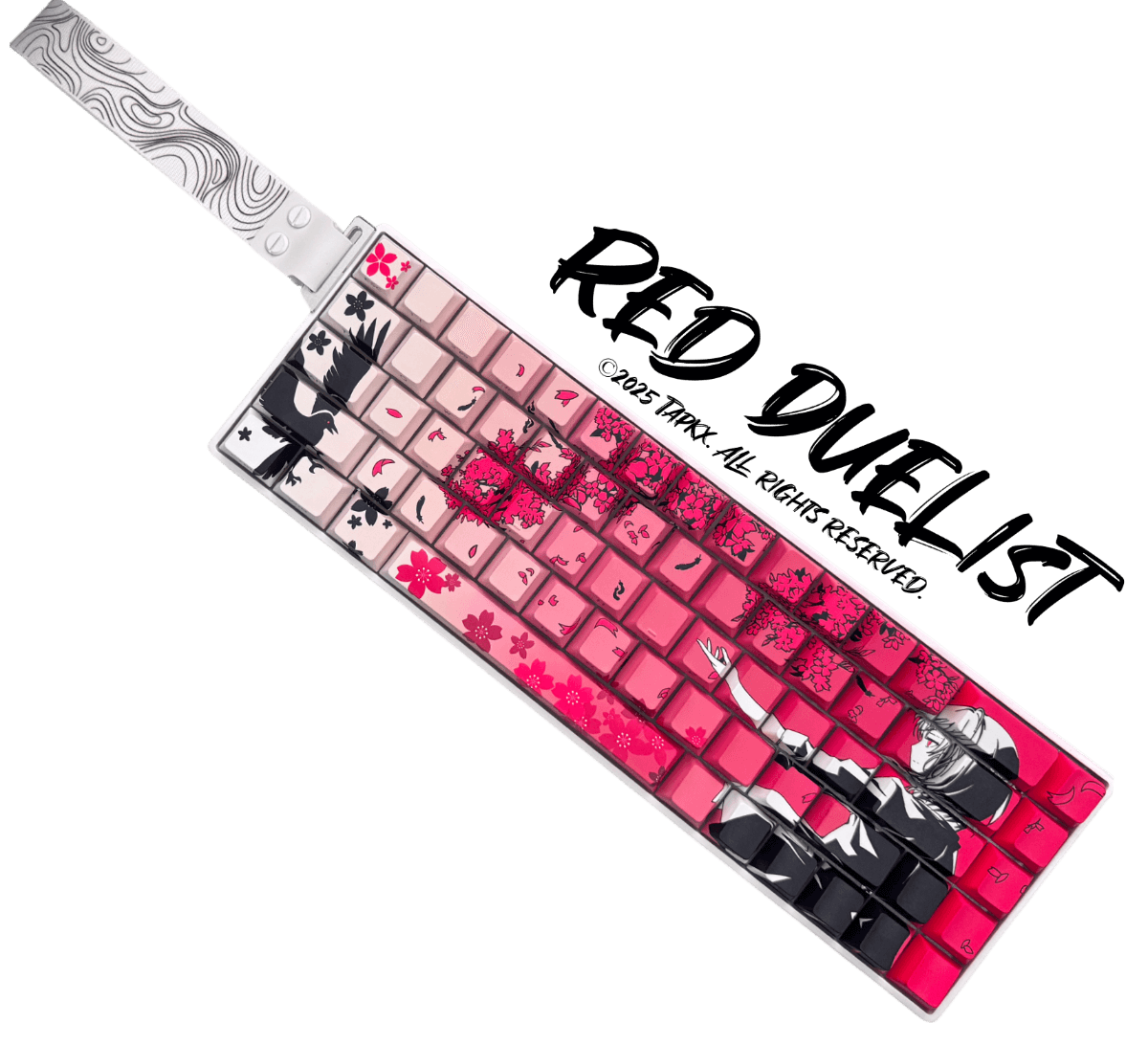 Tapkx KX68 Red Duelist 68% Mechanical Keyboard - Wireless/Wired RGB for Gaming & Office