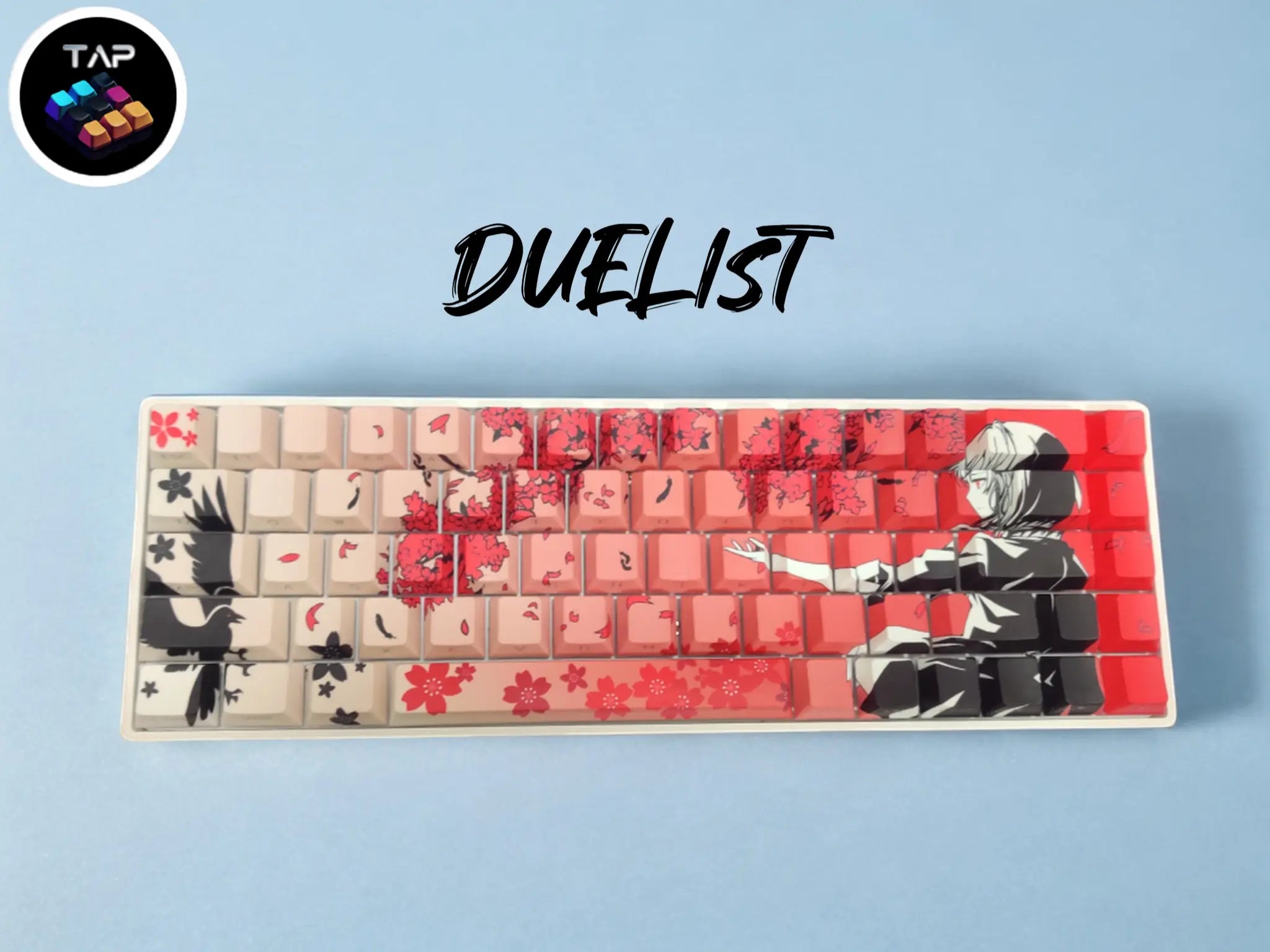 Tapkx KX68 Red Duelist 68% Mechanical Keyboard - Wireless/Bluetooth/Wired RGB Hifi Keyboard for Office & Gaming