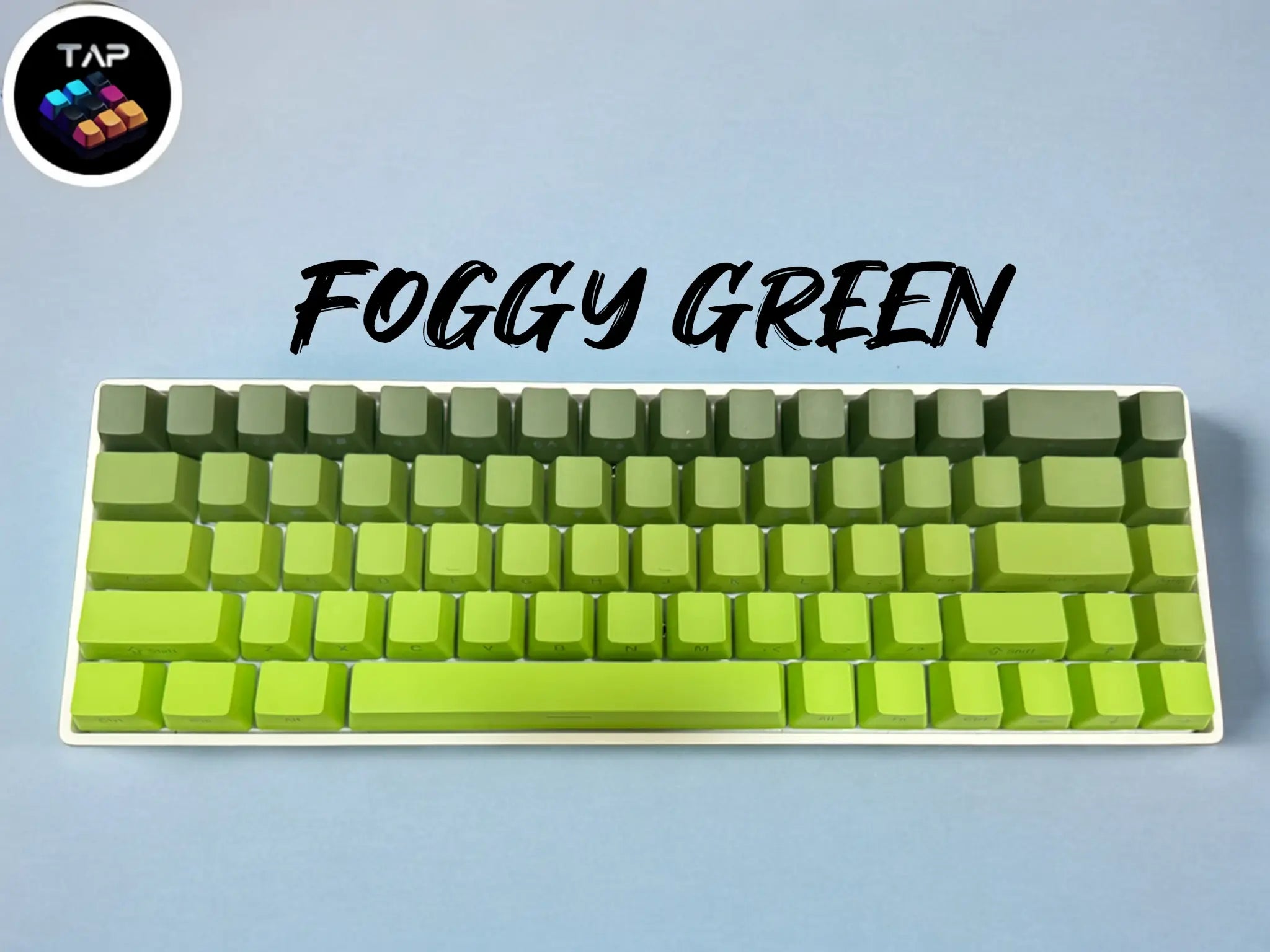 Tapkx KX68 Green Gradient 68% Mechanical Keyboard - Wireless/Bluetooth/Wired RGB Hifi Keyboard for Office & Gaming