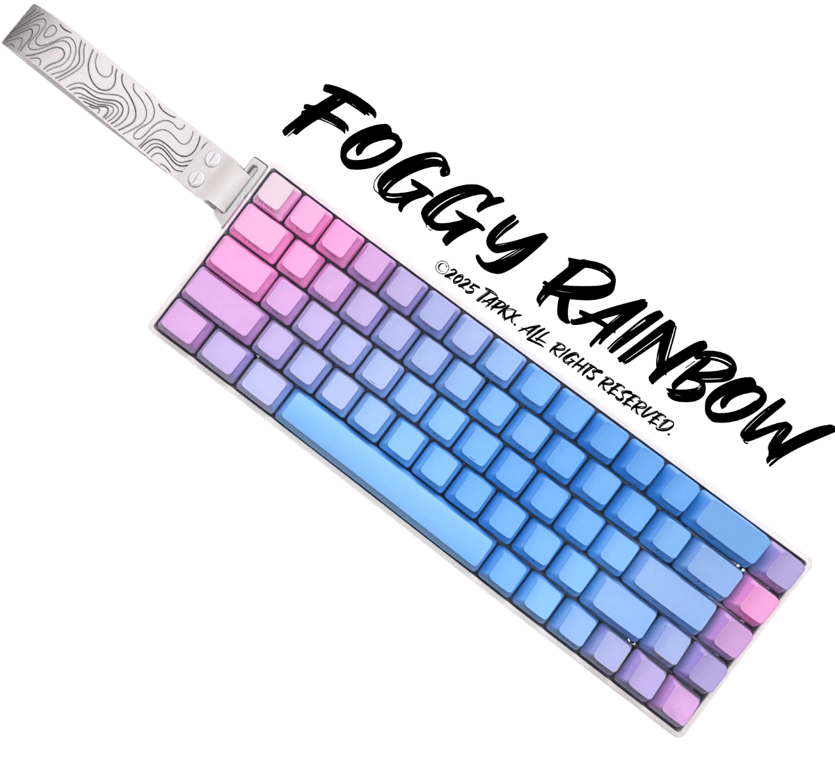 Tapkx KX68 Foggy Rainbows 68% Mechanical Keyboard - Wireless/Wired RGB for Gaming & Office