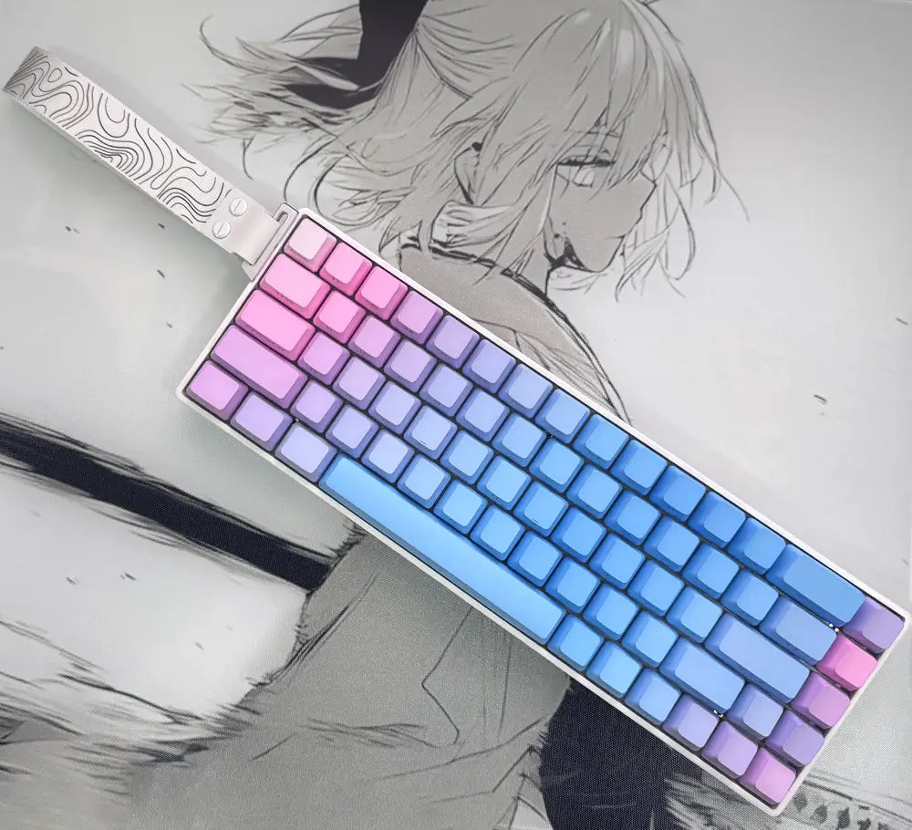 Tapkx KX68 Foggy Rainbows 68% Mechanical Keyboard - Wireless/Wired RGB for Gaming & Office