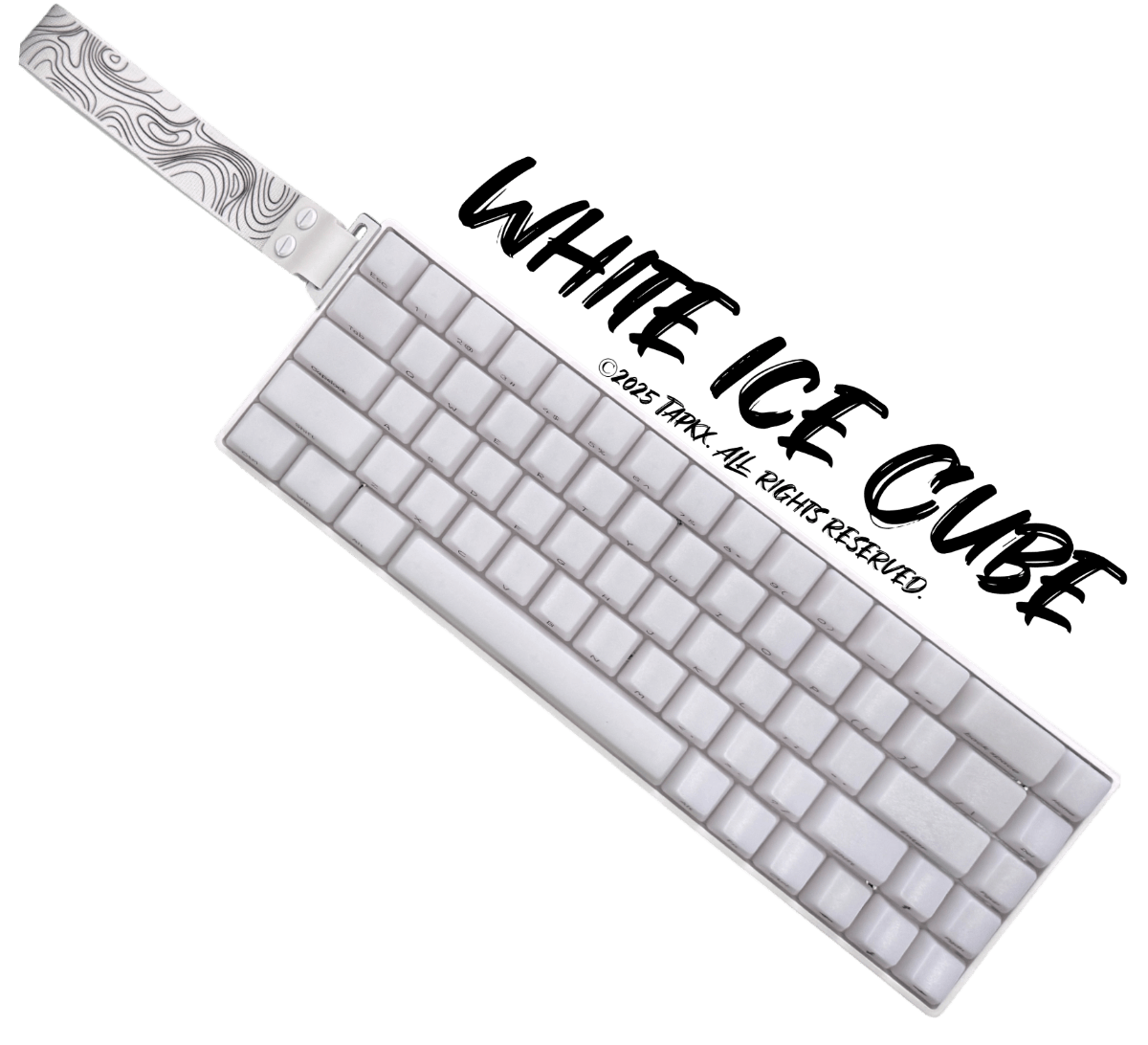 Tapkx KX68 White Ice Cube 68% Mechanical Keyboard - Wireless/Wired RGB for Gaming & Office