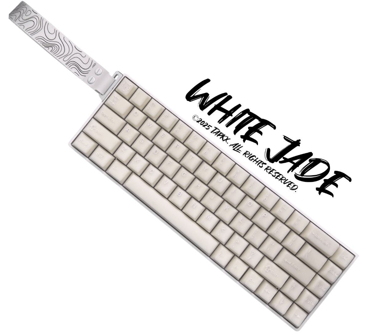 Tapkx KX68 White Jade 68% Mechanical Keyboard - Wireless/Wired RGB for Gaming & Office