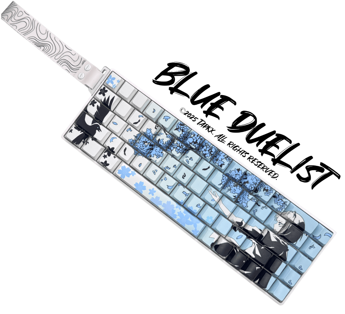 Tapkx KX68 Blue Duelist 68% Mechanical Keyboard - Wireless/Wired RGB for Gaming & Office