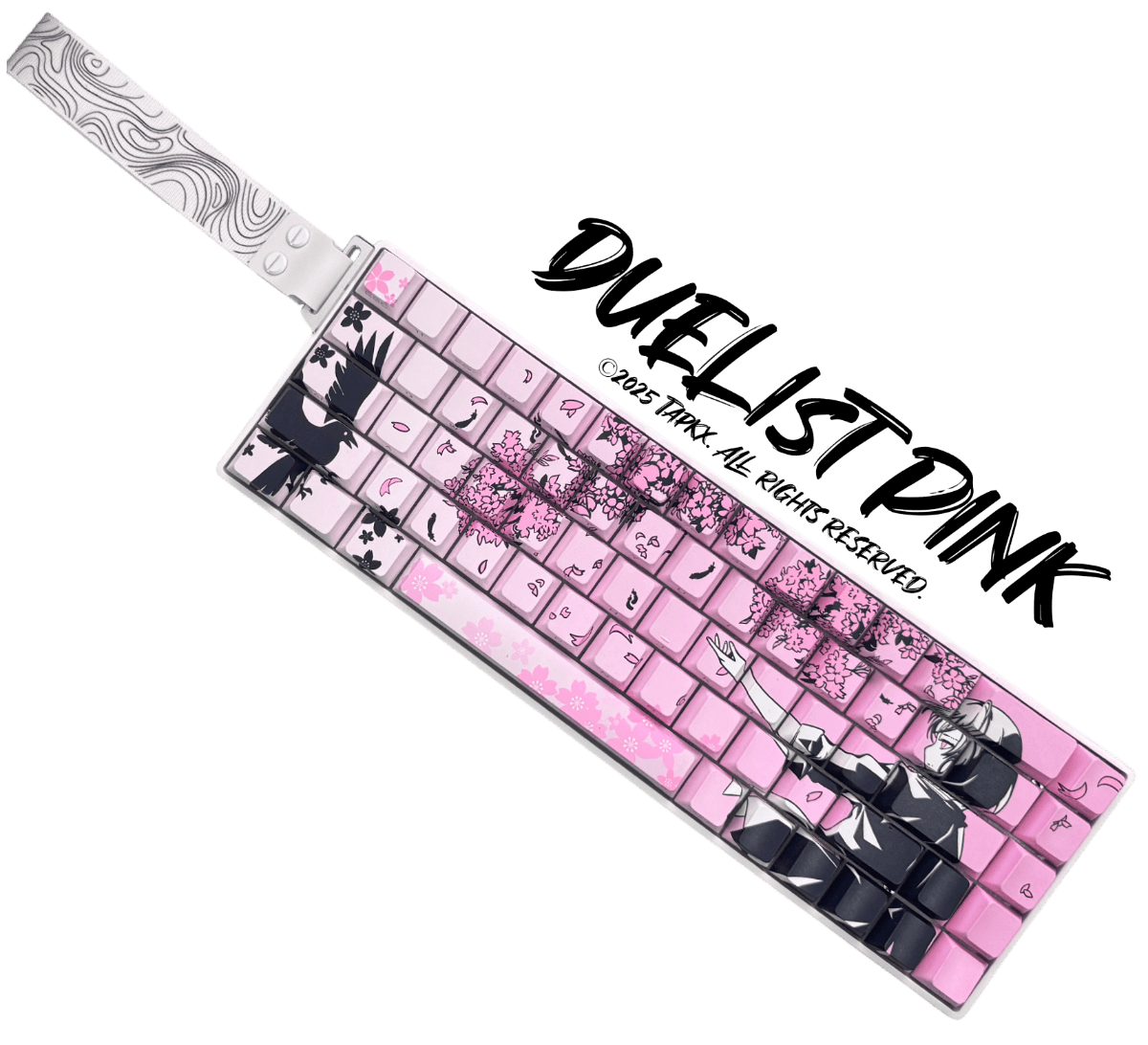 Tapkx KX68 Pink Duelist 68% Mechanical Keyboard - Wireless/Wired RGB for Gaming & Office