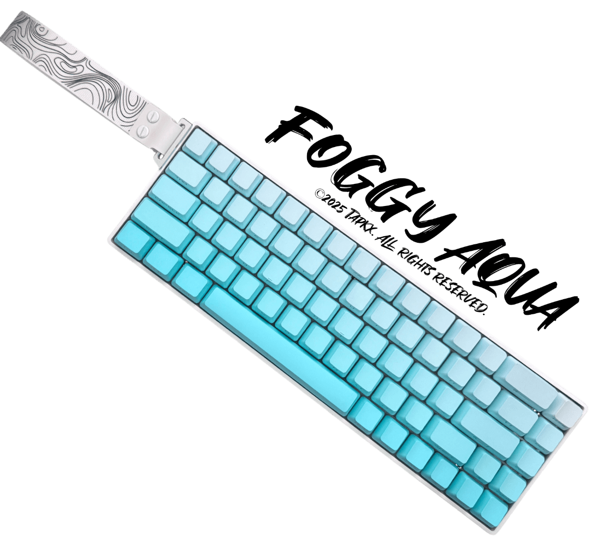 Tapkx KX68 Foggy Aqua 68% Mechanical Keyboard - Wireless/Wired RGB for Gaming & Office