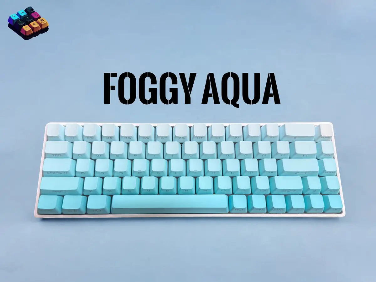 Tapkx Foggy Aqua KX68 mechanical keyboard