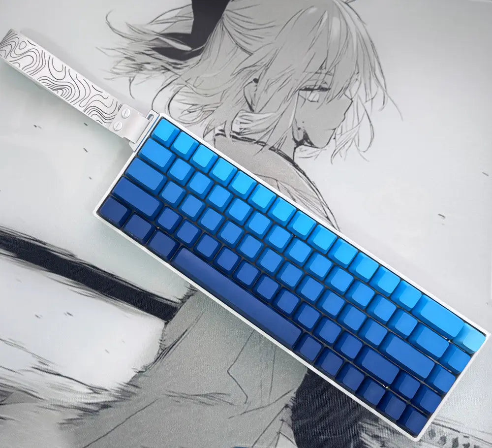 Tapkx KX68 Foggy Cobalt 68% Mechanical Keyboard - Wireless/Wired RGB for Gaming & Office