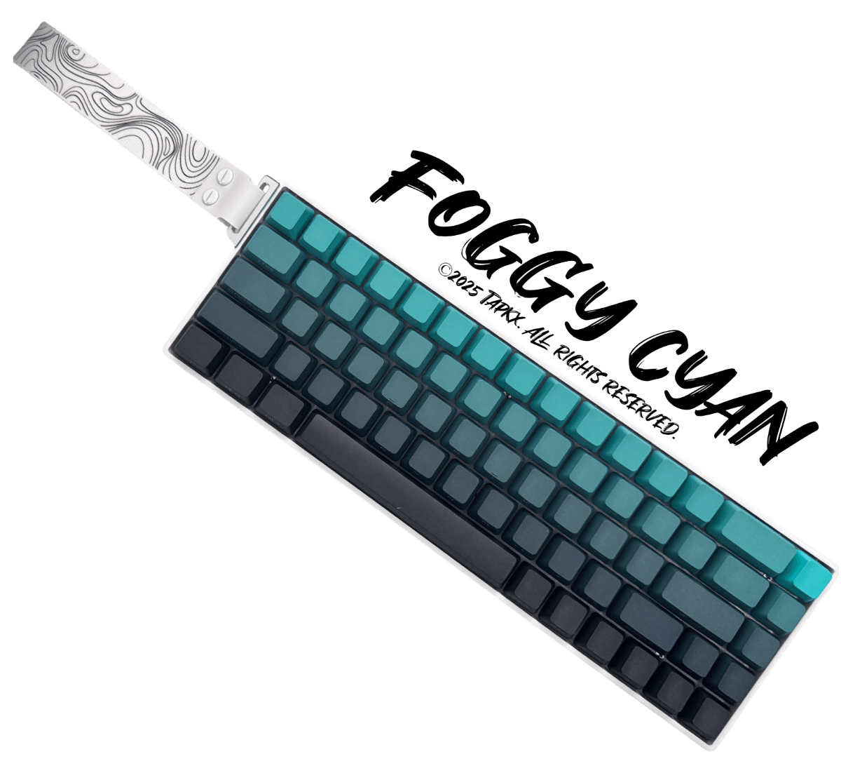 Tapkx KX68 Foggy Cyan 68% Mechanical Keyboard - Wireless/Wired RGB for Gaming & Office