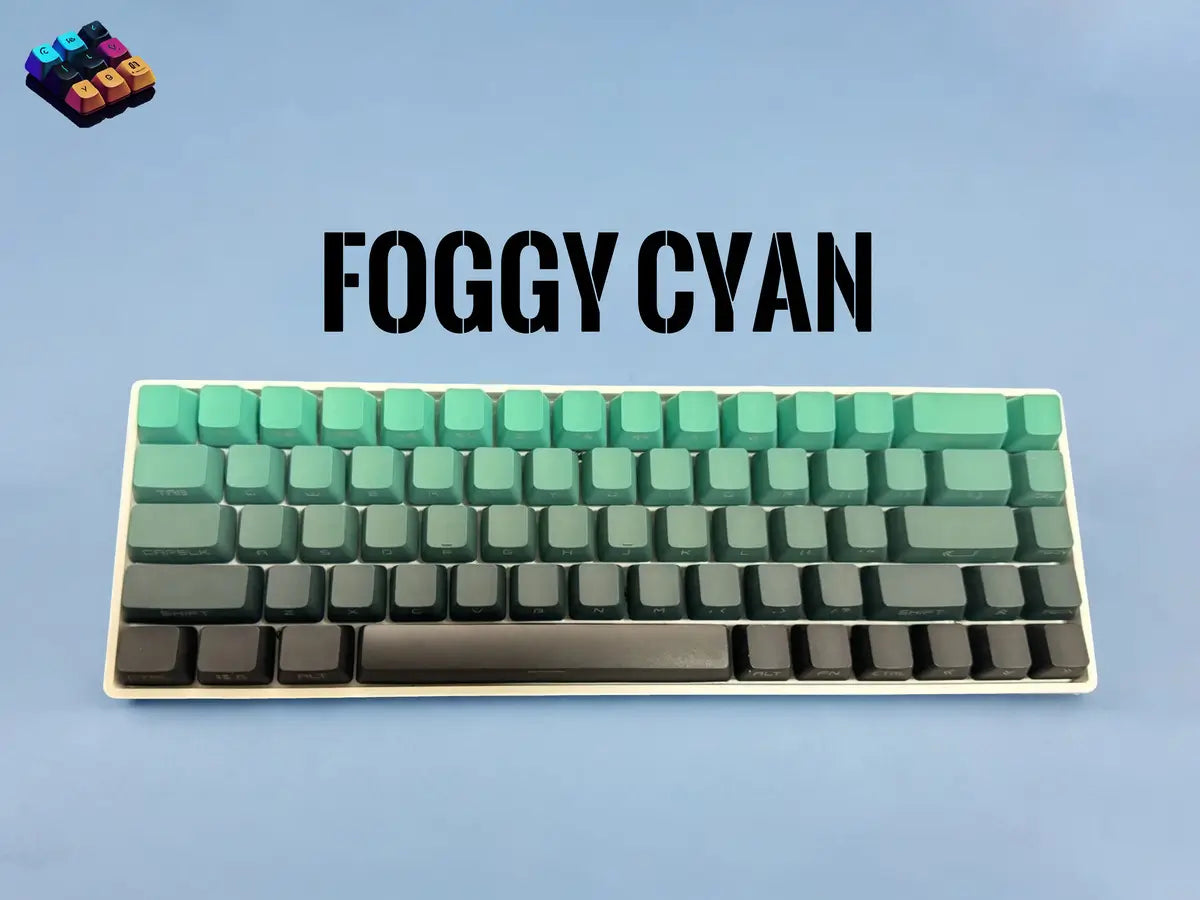 Tapkx Foggy Cyan KX68 mechanical keyboard