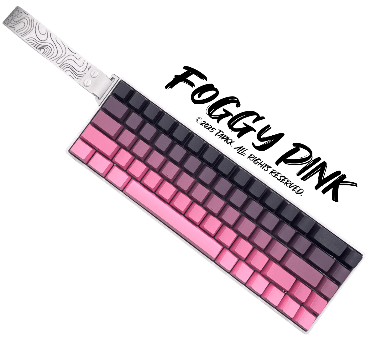 Tapkx KX68 Foggy Pink 68% Mechanical Keyboard - Wireless/Wired RGB for Gaming & Office