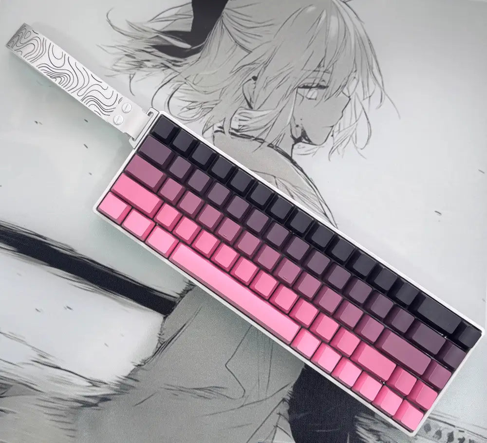 Tapkx KX68 Foggy Pink 68% Mechanical Keyboard - Wireless/Wired RGB for Gaming & Office