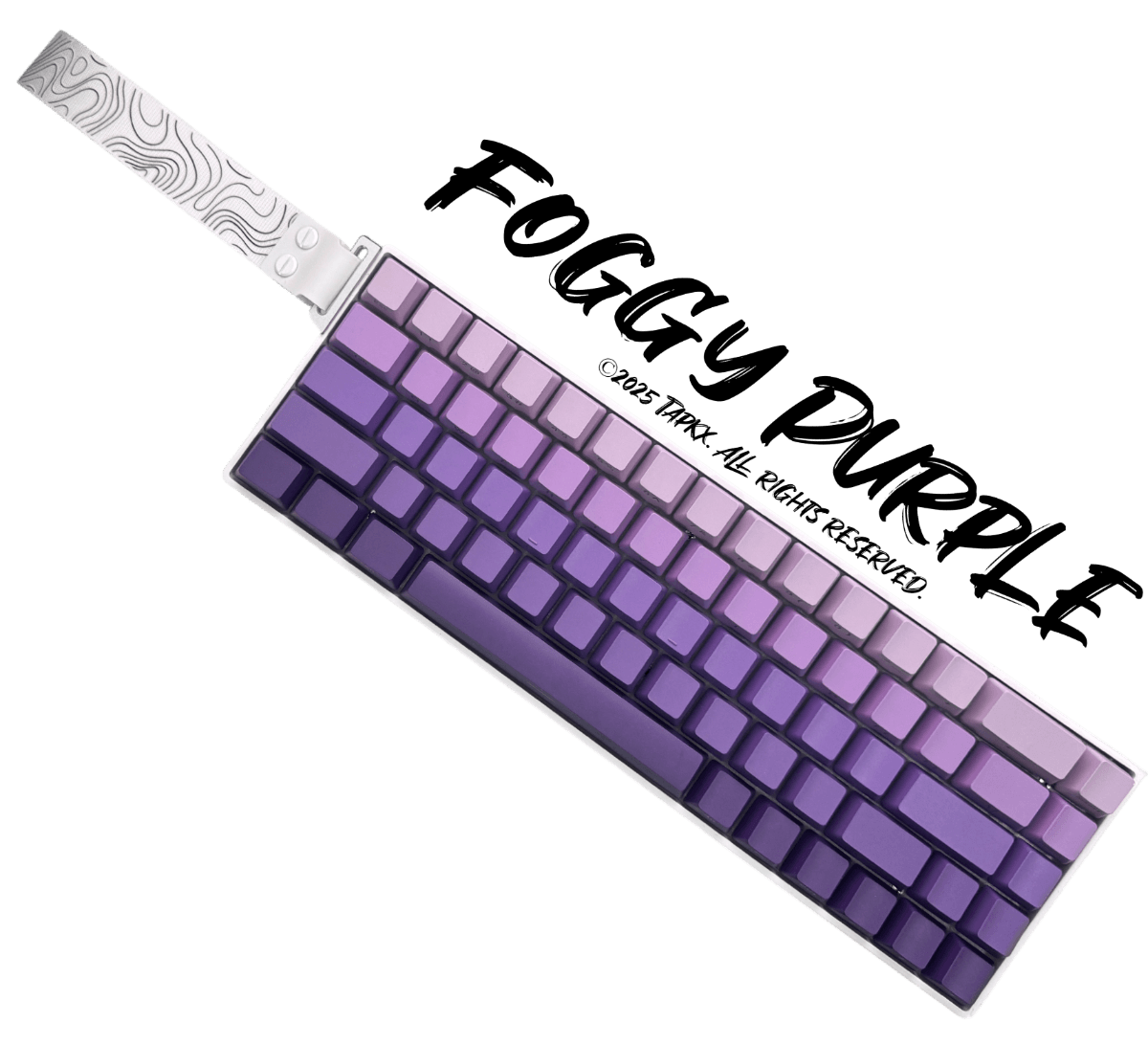 Tapkx KX68 Foggy Purple 68% Mechanical Keyboard - Wireless/Wired RGB for Gaming & Office