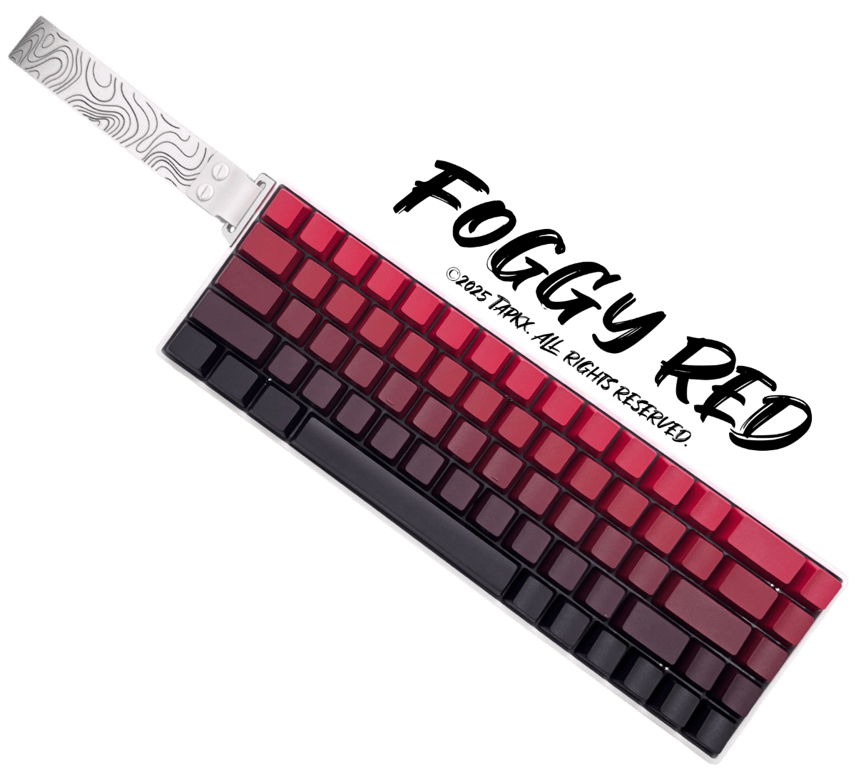 Tapkx KX68 Foggy Red 68% Mechanical Keyboard - Wireless/Wired RGB for Gaming & Office