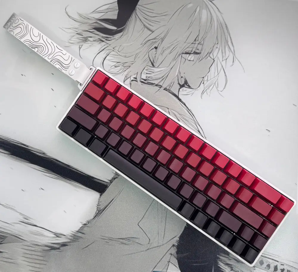 Tapkx KX68 Foggy Red 68% Mechanical Keyboard - Wireless/Wired RGB for Gaming & Office