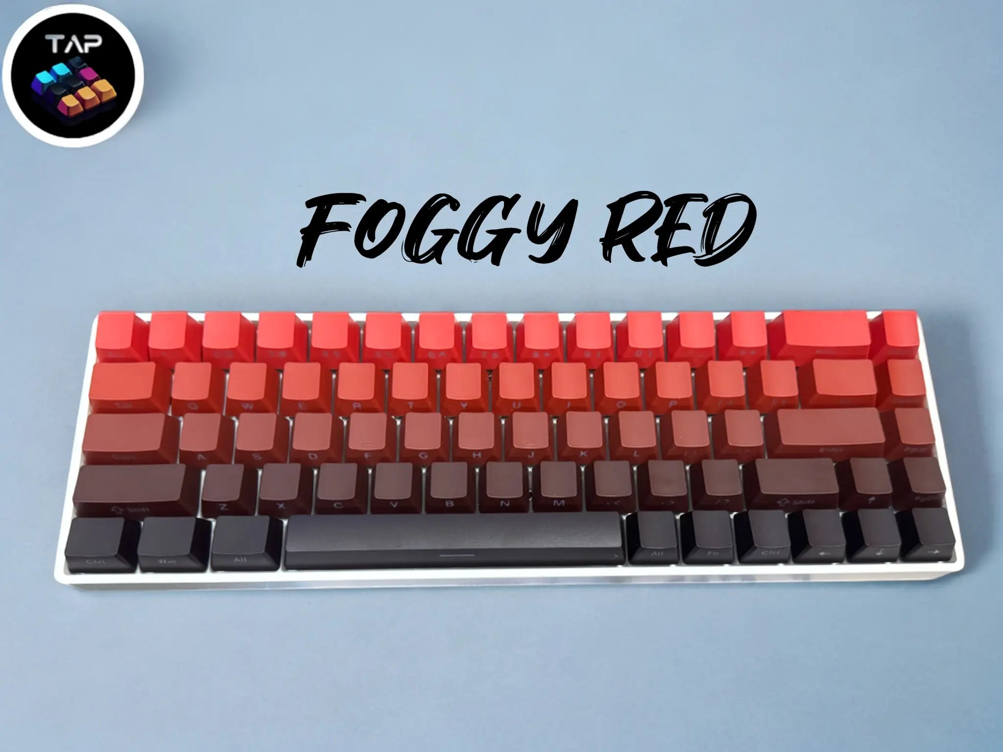 Tapkx KX68 Red Gradient 68% Mechanical Keyboard - Wireless/Bluetooth/Wired RGB Hifi Keyboard for Office & Gaming