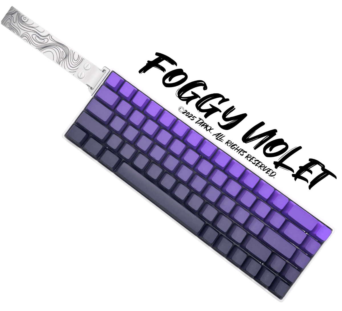 Tapkx KX68 Foggy Violet 68% Mechanical Keyboard - Wireless/Wired RGB for Gaming & Office