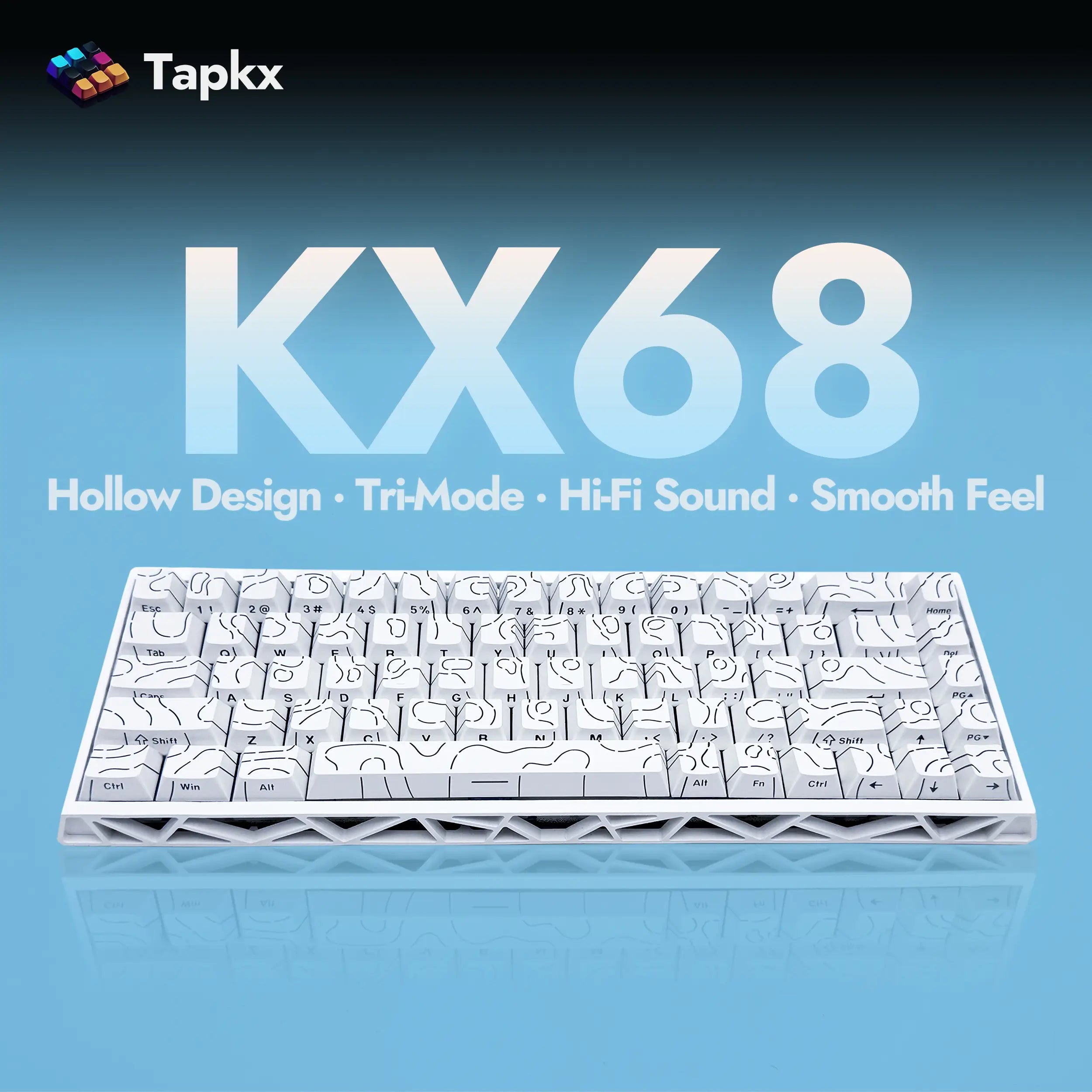 KX68 Contour 68% Hollow Tri-Mode Mechanical Keyboard