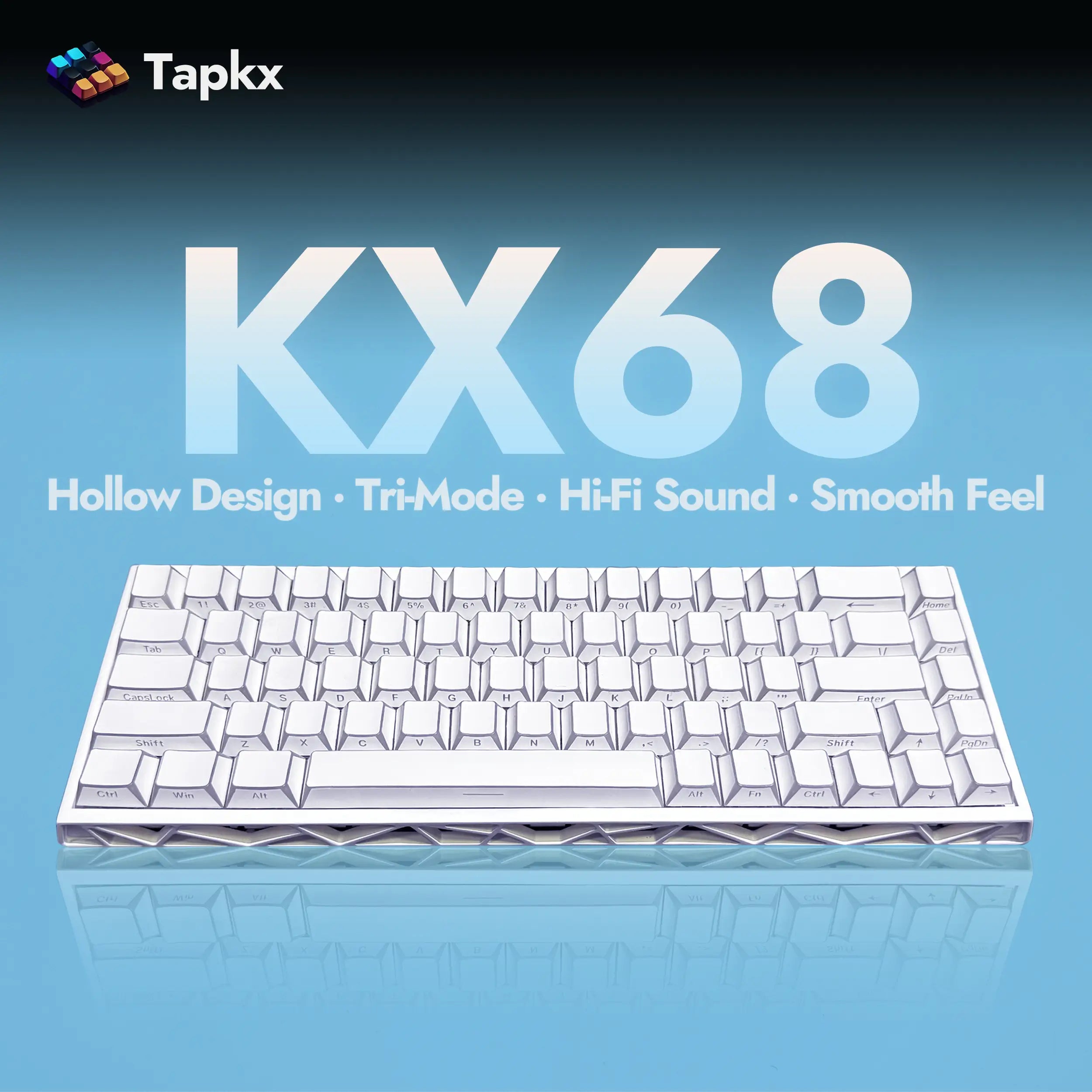 KX68 Prism 68% Hollow Tri-Mode Mechanical Keyboard