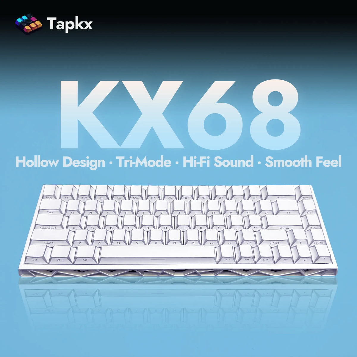 KX68 Prism 68% Hollow Tri-Mode Mechanical Keyboard